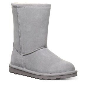 $85 BEARPAW 🐾 Elle Short Suede Wool Boots | Grey Fog | 8